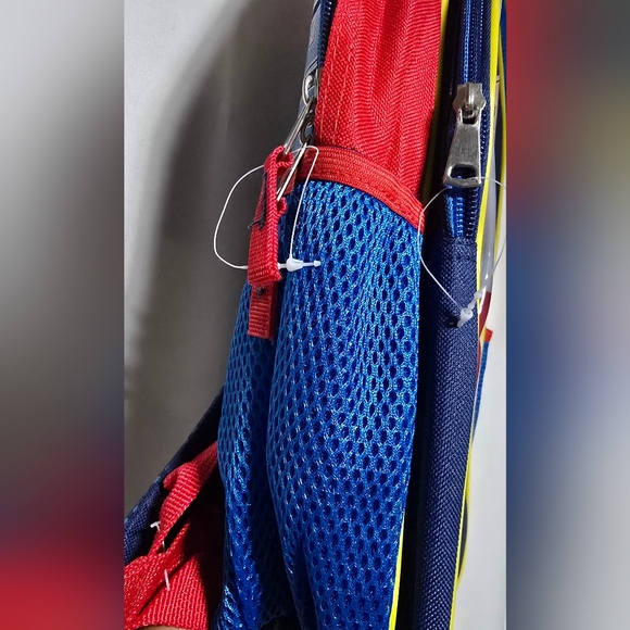 Super Mario 17” Backpack With Laptop Sleeve Book Bag Nintendo New Zippered - Picture 4 of 7